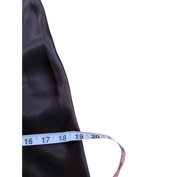 Vtg 90s Betsy & Adam Brown Velvet Satin Gown Slip Dress‎ Empire Waist Prom Hoco - Picture 11 of 13
